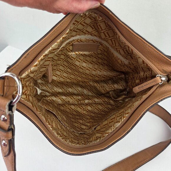 Tignanello Pebbled Leather Xbody Messenger Bag Light Tan - Picture 7 of 15